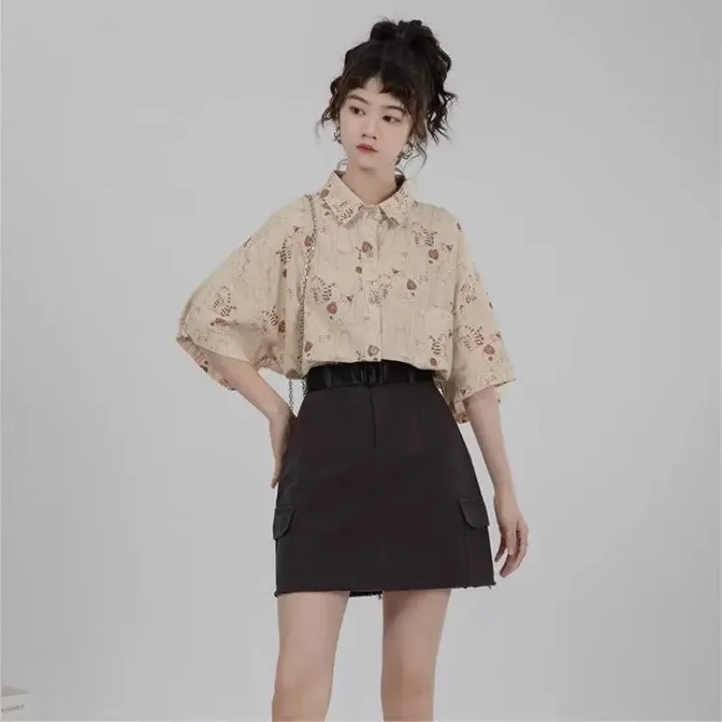 Korean Student Lifestyle - Рубашки женские, вельветовая рубашка с накладными