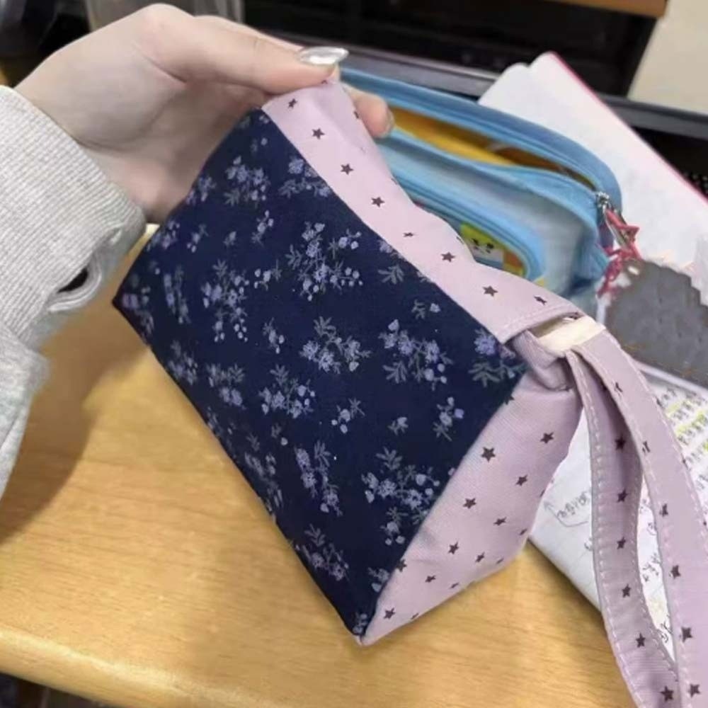 Korean Lifestyle & Kids Boutique - Фиолетовая косметичка с цветочным принтом и